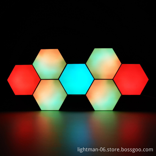 Quantum Hexagonal Touch Dimmer LED Wall Lamp